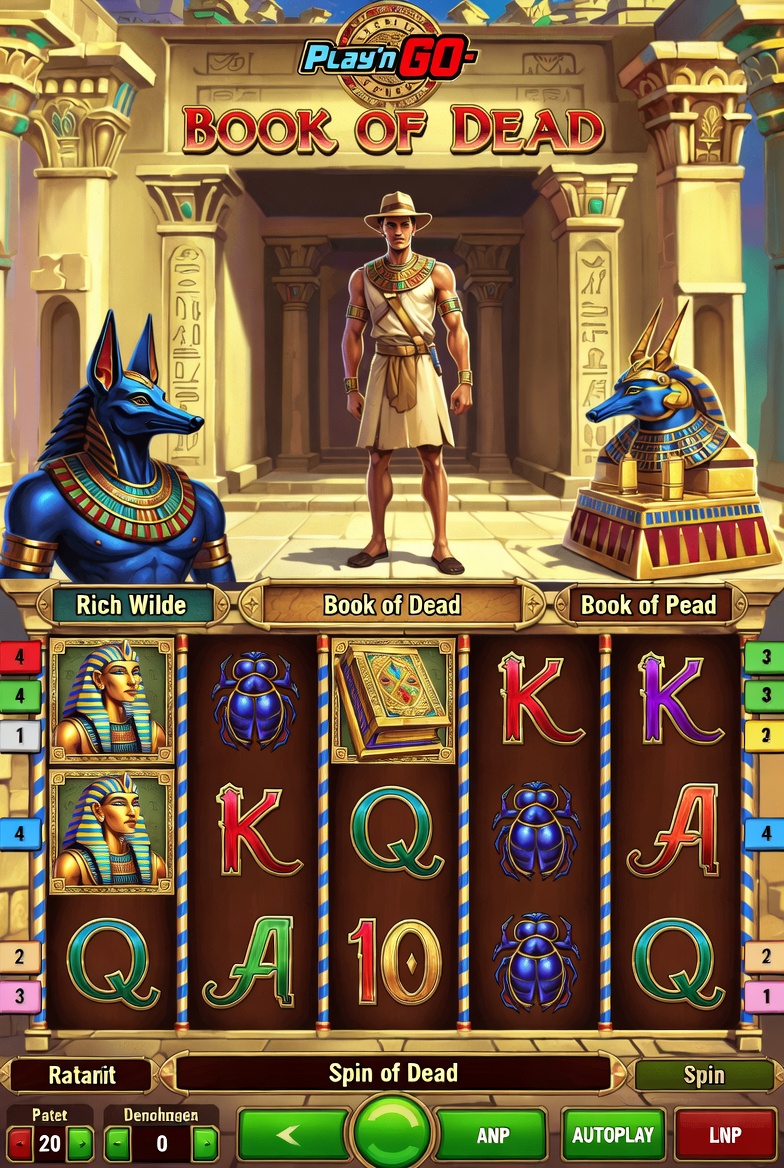 Book of Dead slot game at Zinx Casino