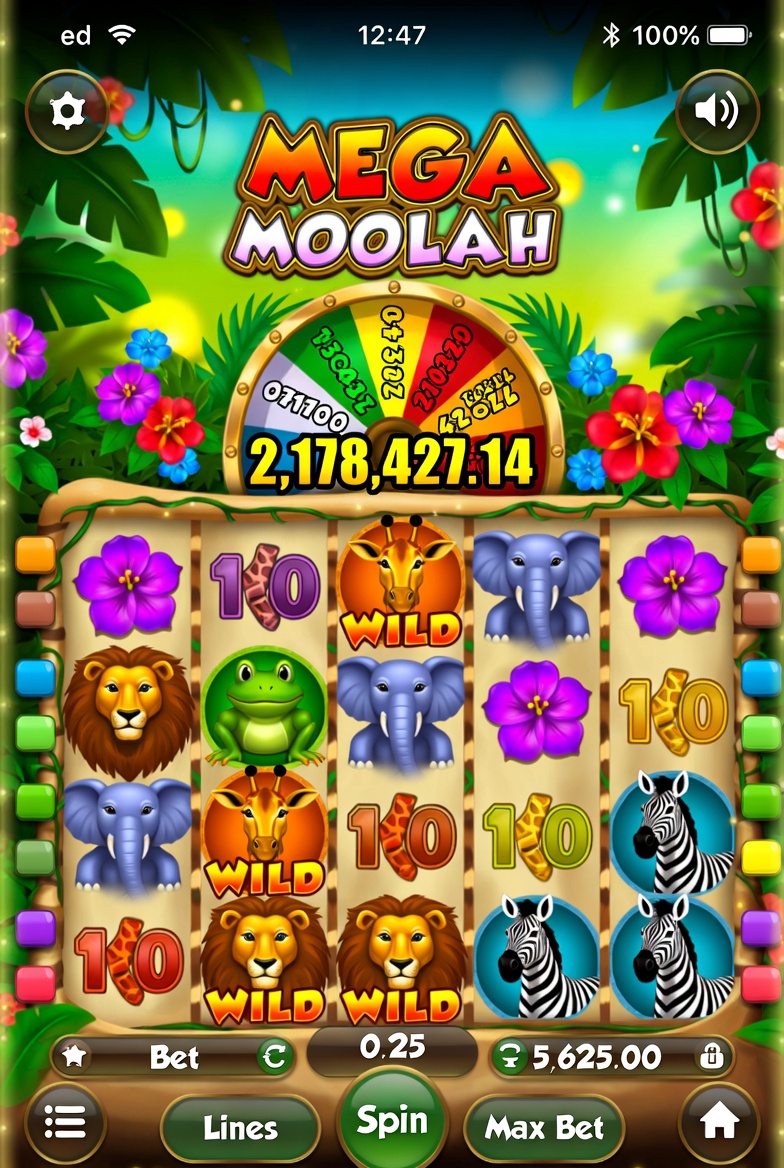 Mega Moolah progressive jackpot at Zinx Casino